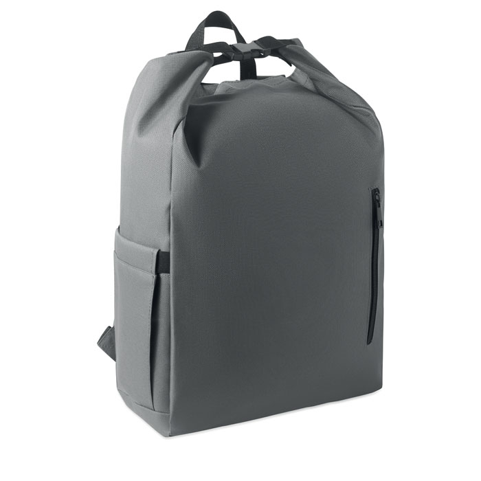 Sac à dos roll top RPET pour PC 15" à personnaliser Uniton gris pierre